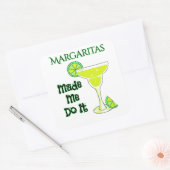 Funny Margaritas ließ mich das machen Quadratischer Aufkleber (Umschlag)