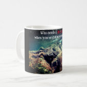 Funny Marine iguana Unterwasser Kaffeetasse (Vorderseite Links)
