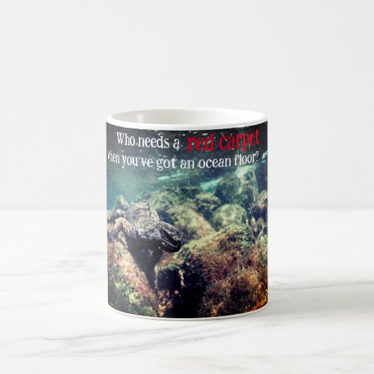 Funny Marine iguana Unterwasser Kaffeetasse (Mittel)