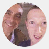 Funny Mark Zuckerberg Selfie Sticker (Vorderseite)