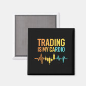 Funny Market For Trader Dad, Trading Quotes Stocks Magnet (Vorderseite/Rückseite)