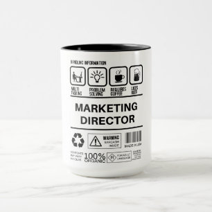 Funny Marketing Director - Informationen zum Umgan Tasse