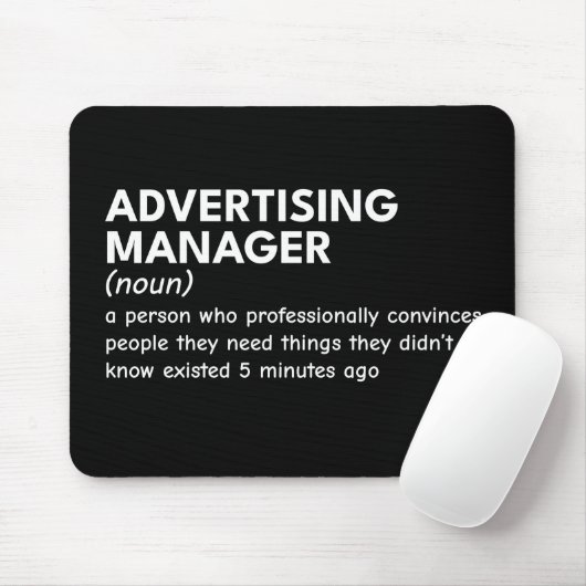 Funny Marketing Manager Definition Mousepad (Mit Mouse)
