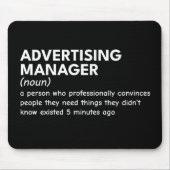 Funny Marketing Manager Definition Mousepad (Vorne)
