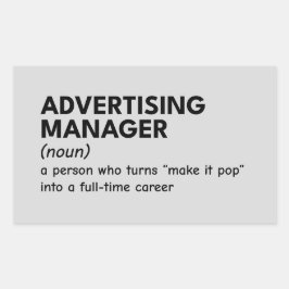 Funny Marketing Manager Definition Rechteckiger Aufkleber