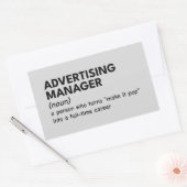Funny Marketing Manager Definition Rechteckiger Aufkleber (Umschlag)