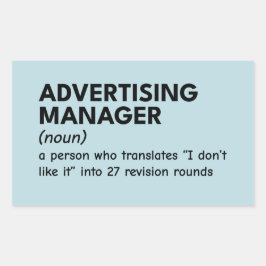 Funny Marketing Manager Definition Rechteckiger Aufkleber