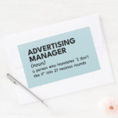 Funny Marketing Manager Definition Rechteckiger Aufkleber (Umschlag)