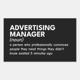 Funny Marketing Manager Definition Rechteckiger Aufkleber