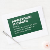 Funny Marketing Manager Definition Rechteckiger Aufkleber (Umschlag)