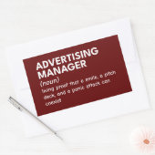 Funny Marketing Manager Definition Rechteckiger Aufkleber (Umschlag)