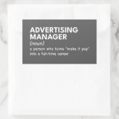 Funny Marketing Manager Definition Rechteckiger Aufkleber (Tasche)