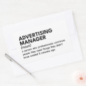 Funny Marketing Manager Definition Rechteckiger Aufkleber (Umschlag)