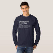 Funny Marketing Manager Definition T-Shirt (Vorne ganz)