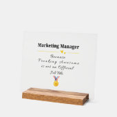 Funny Marketing Manager Wertschätzung Acrylschild (Winkel)
