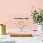 Funny Marketing Manager Wertschätzung Acrylschild (Hochzeit)