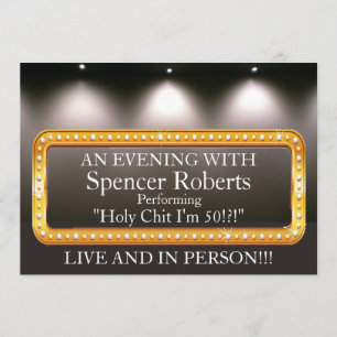 Funny Marquee Birthday Einladung