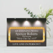 Funny Marquee zum Geburtstag Einladung. Einladung (Stehend Vorderseite)