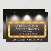 Funny Marquee zum Geburtstag Einladung. Einladung (Vorne/Hinten)