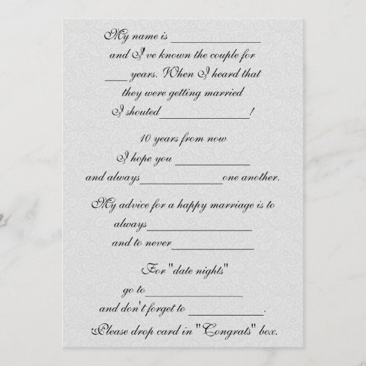 Funny Marriage Advisor für Braut & Bräuche Hinweiskarte (Vorderseite)