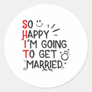 Funny Marriage Gift Unglaublich witzig Groom Bridg Runder Aufkleber