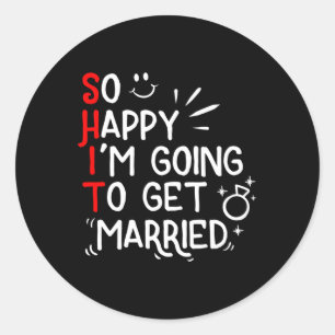 Funny Marriage Gift Unglaublich witzig Groom Bridg Runder Aufkleber