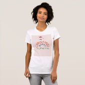 Funny Marry Weihnachtsschnee Mann pink T-Shirt (Vorne ganz)