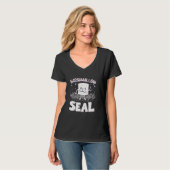 Funny Marshmallows Siegel Pun - Wassertiere Costum T-Shirt (Vorderseite Vollansicht)