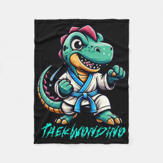 Funny Martial Arts Karate Taekwondo Dino Animal Cu Fleecedecke