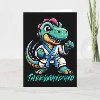 Funny Martial Arts Karate Taekwondo Dino Animal Cu Karte