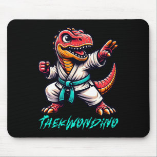 Funny Martial Arts Karate Taekwondo Dino Tier Cu Mousepad
