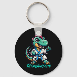 Funny Martial Arts Karate Taekwondo Dino Tier Cu Schlüsselanhänger