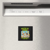 Funny Martial Arts Panic Line Up Boxing Cartoon Magnet (In Situ (Geschirrspüler))