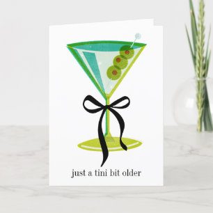 Funny Martini Birthday Card nur ein bisschen älter Feiertagskarte
