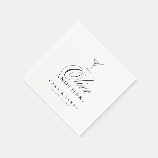 Funny Martini Olive Another Wedding Cocktail Serviette (Ecke)