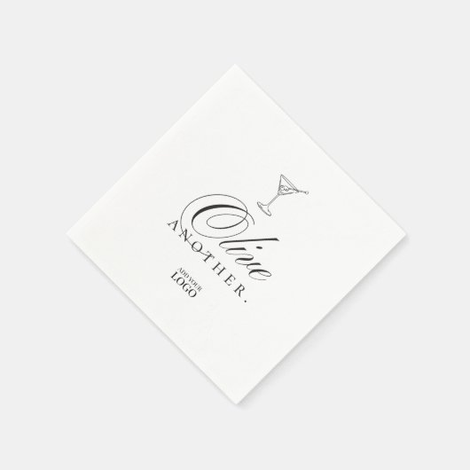 Funny Martini Olive Bar Restaurant Cocktail Serviette (Ecke)