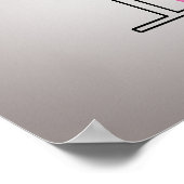 Funny Martini - Retro Cocktail mit Cherry Drehung Poster (Ecke)