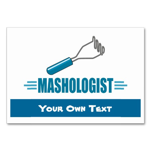 Funny Mashed Potato Tischnummer (Vorderseite)