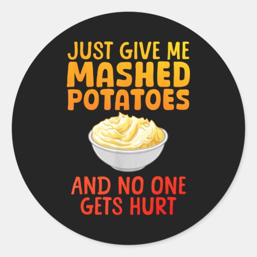 Funny Mashed Tato Design For Men Women Mash Mashed Runder Aufkleber (Vorderseite)