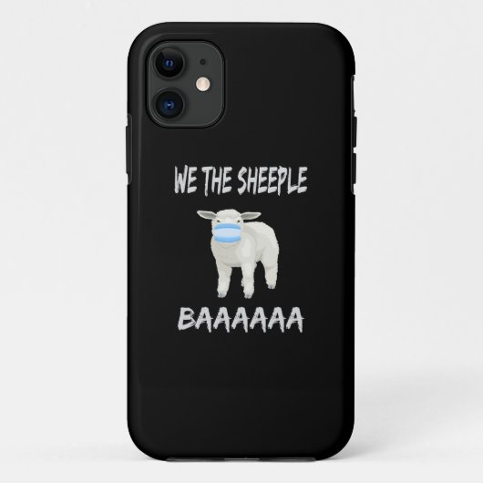 Funny mask sheep Sheeple Wearing Face Case-Mate iPhone Hülle (Rückseite)