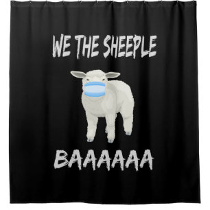 Funny mask sheep Sheeple Wearing Face Duschvorhang
