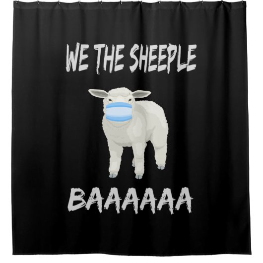 Funny mask sheep Sheeple Wearing Face Duschvorhang (Vorderseite)