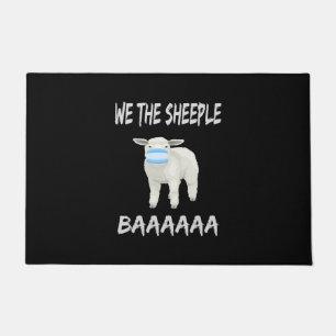 Funny mask sheep Sheeple Wearing Face Fußmatte