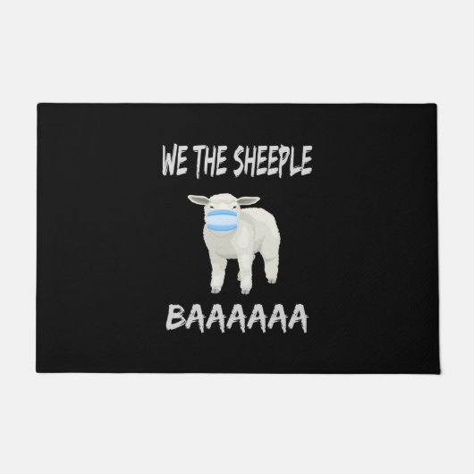 Funny mask sheep Sheeple Wearing Face Fußmatte (Vorderseite)