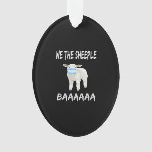 Funny mask sheep Sheeple Wearing Face Ornament