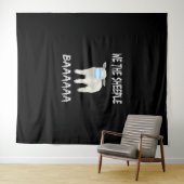 Funny mask sheep Sheeple Wearing Face Wandteppich (Beispiel (Horizontal))