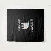 Funny mask sheep Sheeple Wearing Face Wandteppich (Vorderseite (Horizontal))