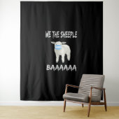 Funny mask sheep Sheeple Wearing Face Wandteppich (Beispiel)