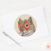 Funny maskierte Eichhörnchenkleber Runder Aufkleber (Umschlag)