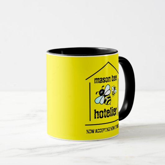 Funny Mason Bee Hotelier nimmt neue Mieter an Tasse (VorderseiteRechts)